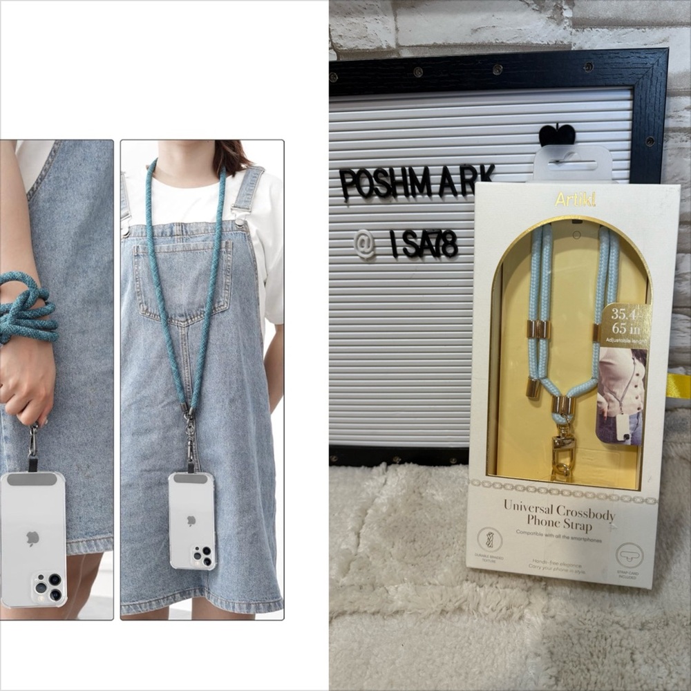 Artikl Universal Crossbody Phone Strap in Blue and Gold